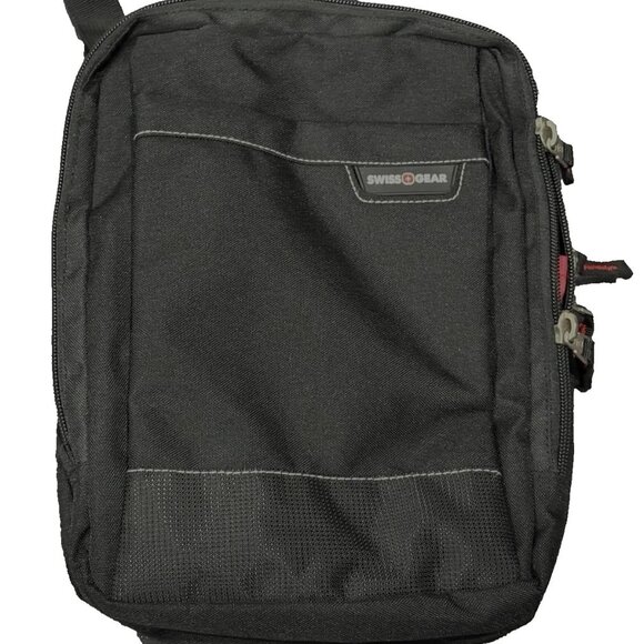 SWISSGEAR Crossbody Shoulder Black Bag Unisex Zip Close Lots of Pockets EUC - Picture 8 of 8